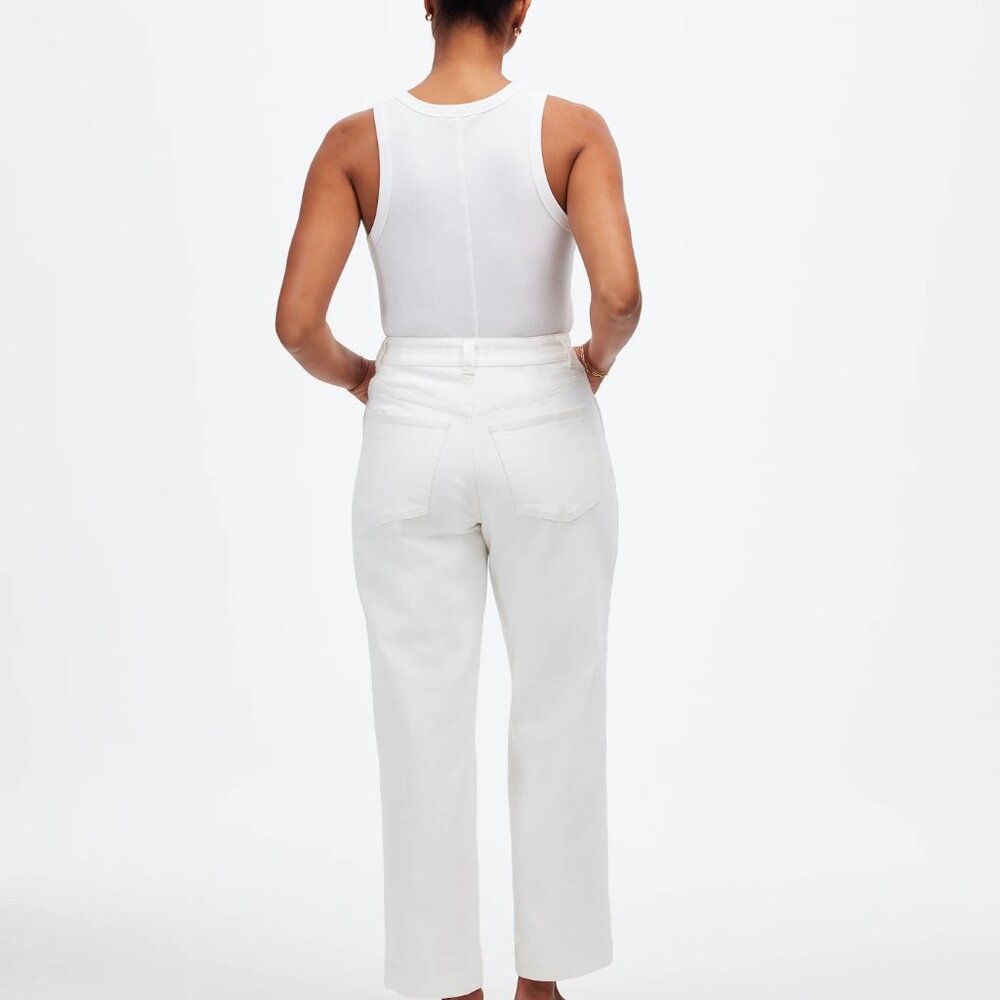 NWT NEW‎ | Madewell The Curvy Perfect Vintage Wide-Leg Crop Jean Tile White 31 - Picture 2 of 13